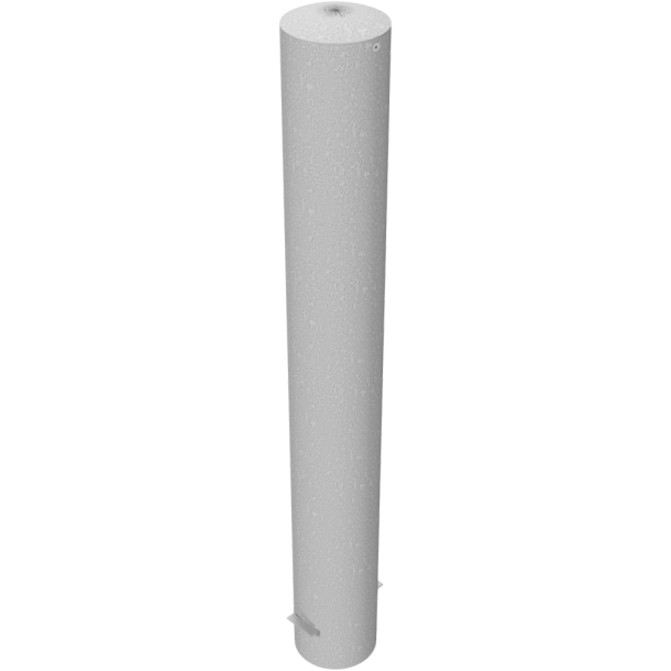 Barrier bollard | Steel tube  193 x 3.6 mm | stationary | for setting in concrete | hot-dip galvanized | total length: 1500 mm | with steel cap for bolting